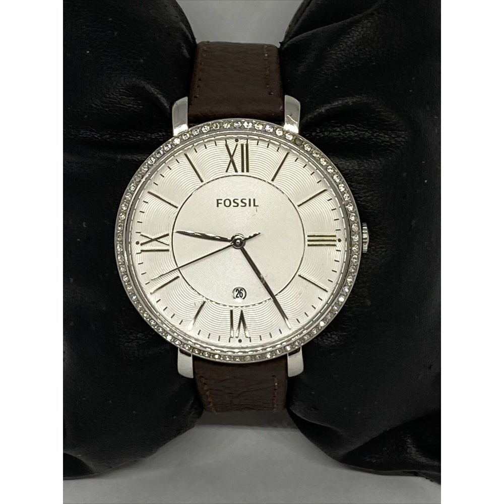 Fossil Jacqueline ES3545 Women'sāBrown Leather Analog Dial Quartz Watch LW78